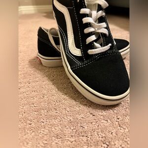 Vans Kids Classic Black and White Sneakers